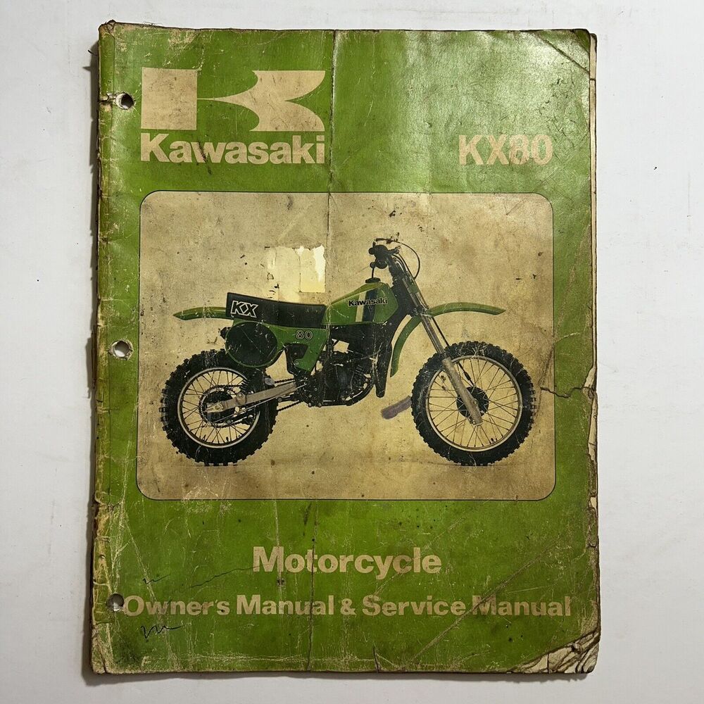 Kawasaki KX80 A2 B2 Owners Manual and Service Manual 99920 1038 01